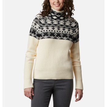 Columbia Pine Street Jacquard, Pullover Creme Para Mujer | 128305-RAH